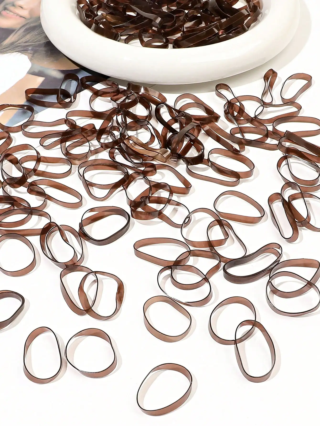 120/300/500Pcs Multi Color Elastic Hair Bands,Rubber Bands for Thin Thick Hair,Small Hair Ties Stretchy Ponytail Holders
