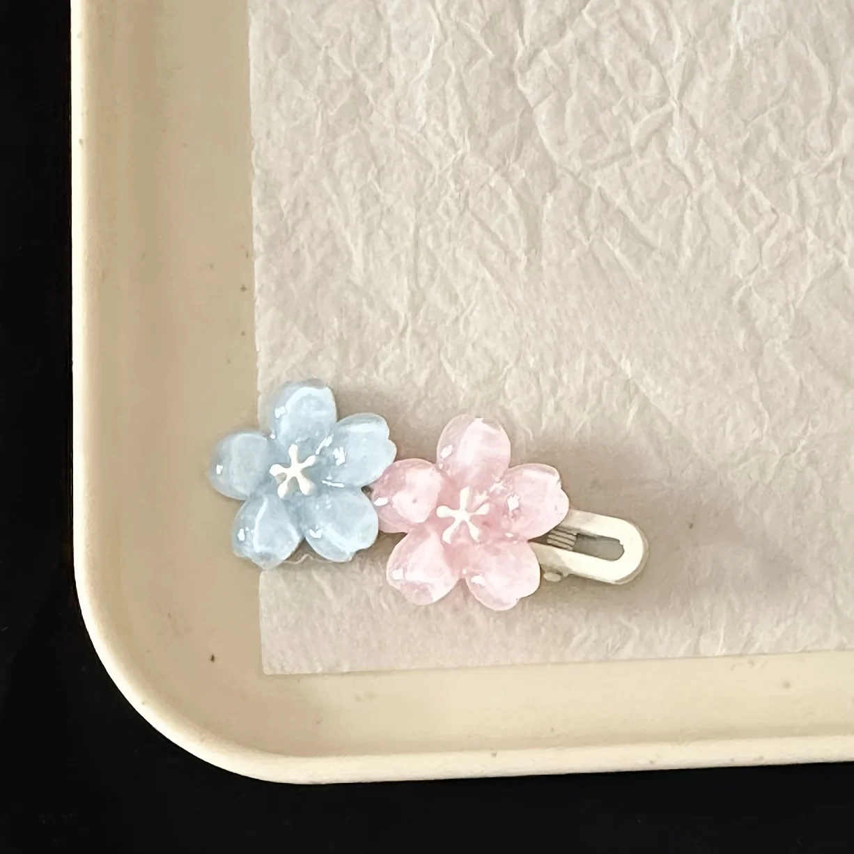 1pc/2pcs Five-petal Colorful Duck Clip, Women's Flower Pattern Hair Accessories, Women's Hair Clip, Suitable for