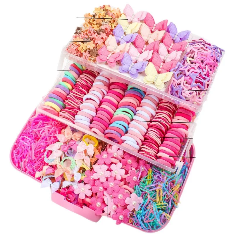 100/832 Pieces of Dopamine Sweet Accessory Set | Bow, Mini Clips – Perfect for Kids’ Hair Accessories, Holiday Gifts