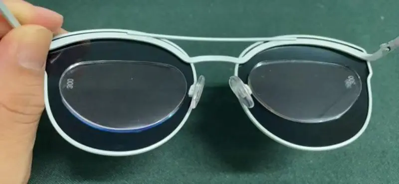2026 Silicone Stick-on Myopic Lenses Portable Nearsighted Patch Adhesive Sunglasses Swimming Glasses Sports Protective Glasses