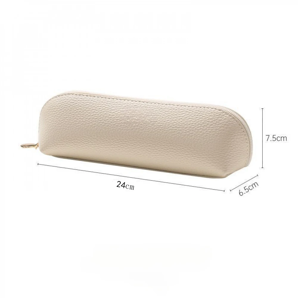 Exquisite Large Capacity Leather Pouch | Multifunctional Makeup Brush Case Pencil Bag | Multi-color Textured