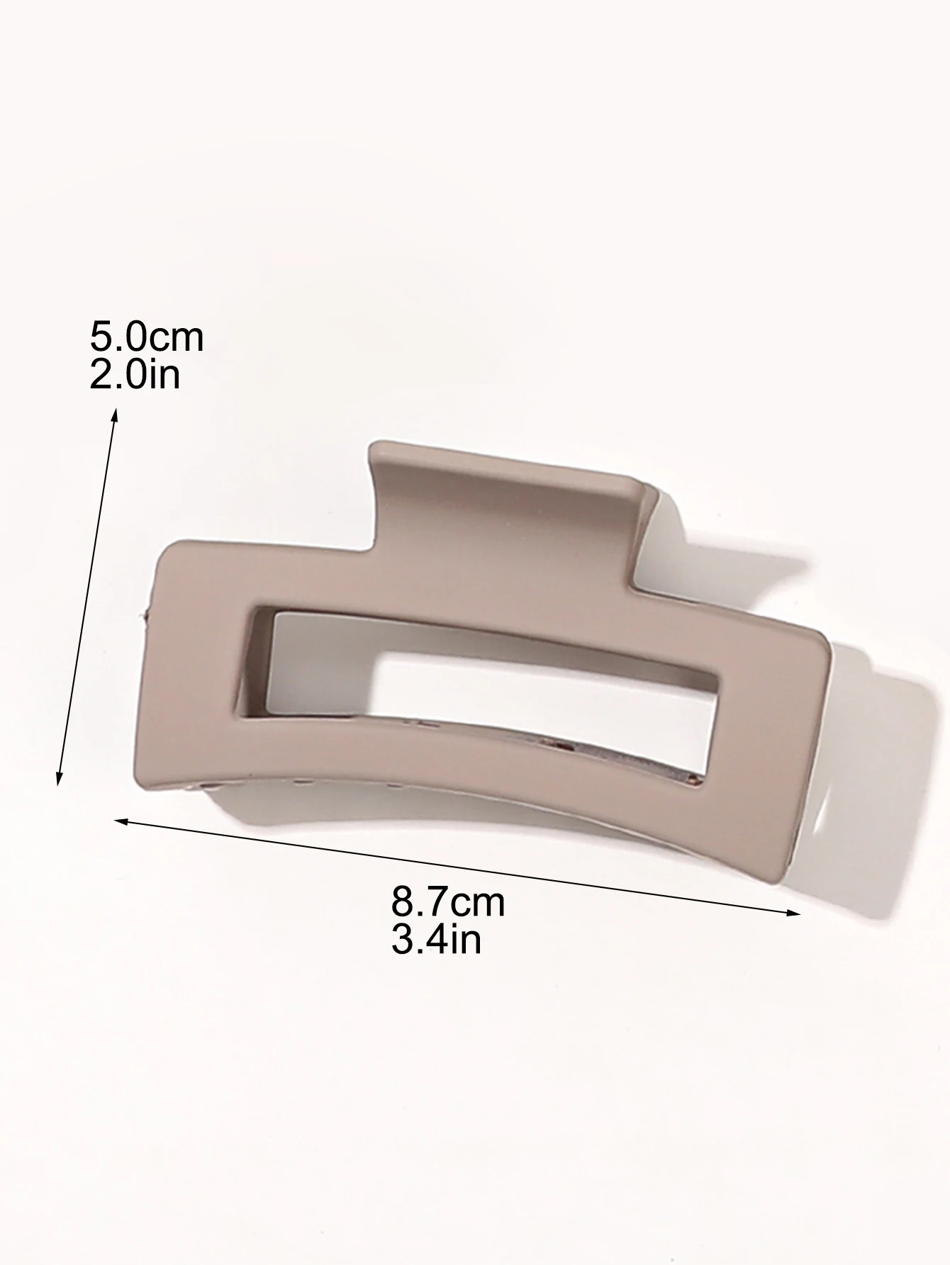 7Pcs 3.4" Medium Square Hair Claw Clips for Women Thick Thin Hair,Strong Hold Matte Banana Jaw Clips Hair Accessories