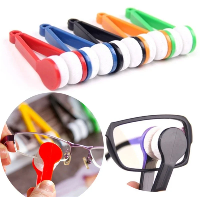 Glasses Cleaning Rub Portable Multifunctional Mini Eye Glasses Cleaner Brush Sunglasses Spectacles Microfiber Wiping Tools