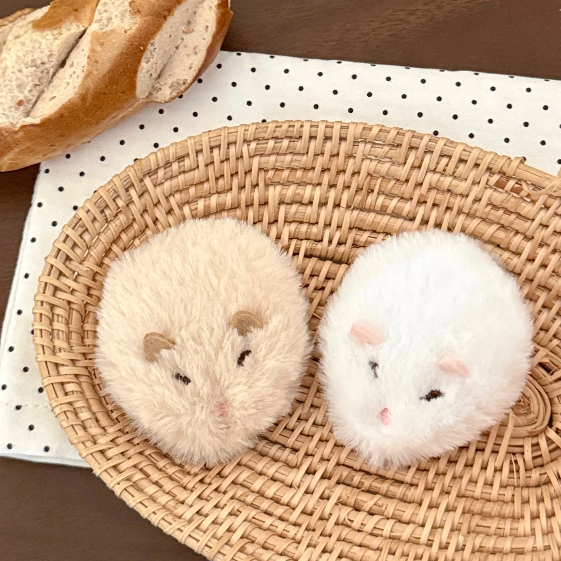 1/2 Pcs Cute Plush Hamster Hair Clip Versatile Fury Hairband Clip Edge Clip Hair Accessories Temperament Shattered Hair Clip