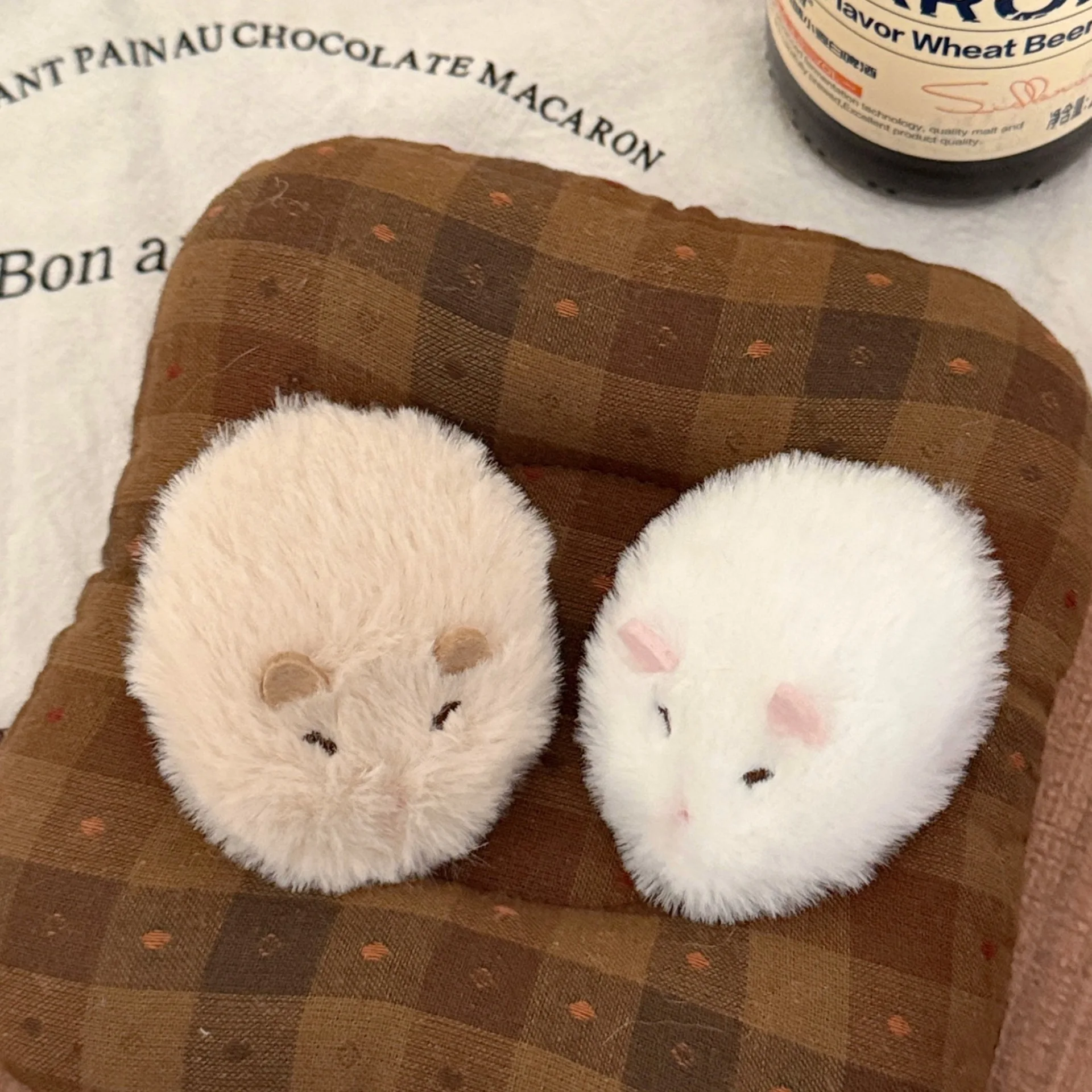1/2 Pcs Cute Plush Hamster Hair Clip Versatile Fury Hairband Clip Edge Clip Hair Accessories Temperament Shattered Hair Clip