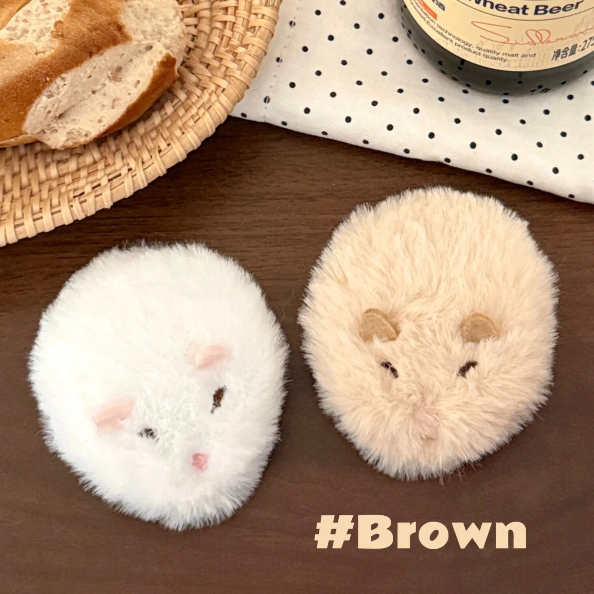 1/2 Pcs Cute Plush Hamster Hair Clip Versatile Fury Hairband Clip Edge Clip Hair Accessories Temperament Shattered Hair Clip