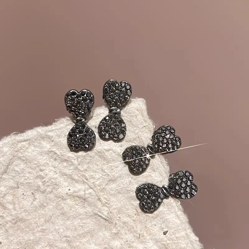 4pcs/set Elegant Mini Rhinestones Bow Hairpins For Women Girls Sweet Hair Ornament Small Hair Clips Fashion Hair Accessories