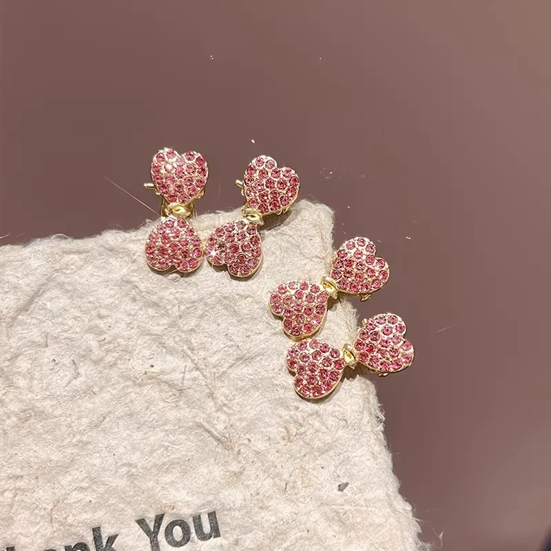 4pcs/set Elegant Mini Rhinestones Bow Hairpins For Women Girls Sweet Hair Ornament Small Hair Clips Fashion Hair Accessories