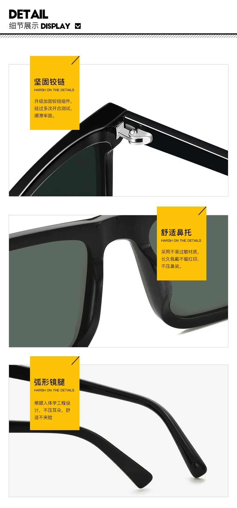 Polarized Square Unisex Sunglasses UV400 Protection Anti Glare Lightweight Driving Fishing Cycling Outdoor 2026 Trend Eyewear