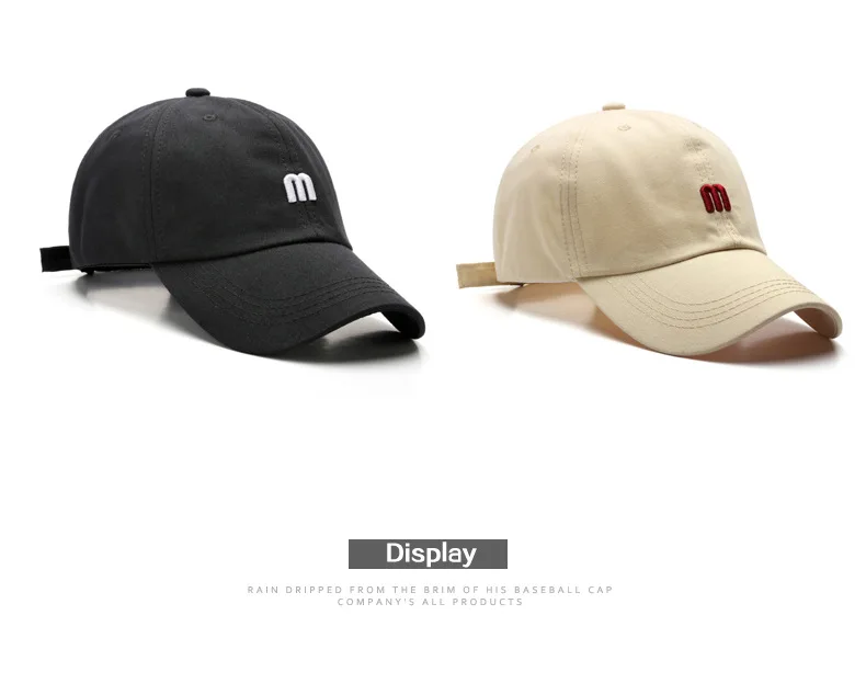Fashion 100% Cotton Baseball Cap for Men and Women Letters Embroidered Snapback Hat Summer Sun Caps Unisex Casual Hip Hop Hats