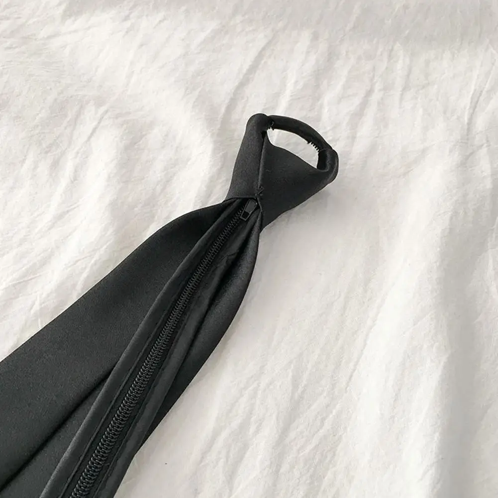 Unisex Ties Retro Silky Narrow Neck Tie Slim Smooth Women's Bow Tie Korean Style Simple Elegant All-match Trendy Students Tie
