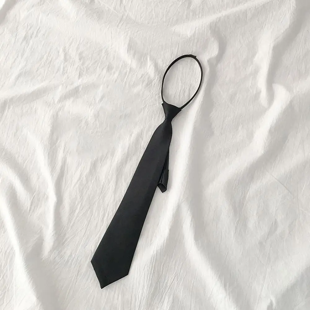 Unisex Ties Retro Silky Narrow Neck Tie Slim Smooth Women's Bow Tie Korean Style Simple Elegant All-match Trendy Students Tie