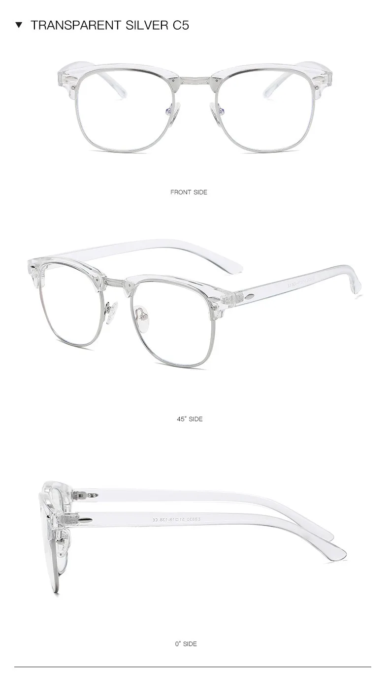 1pcs Men Retro Anti Blue Light Computer Glasses Reading And Gaming Glasses