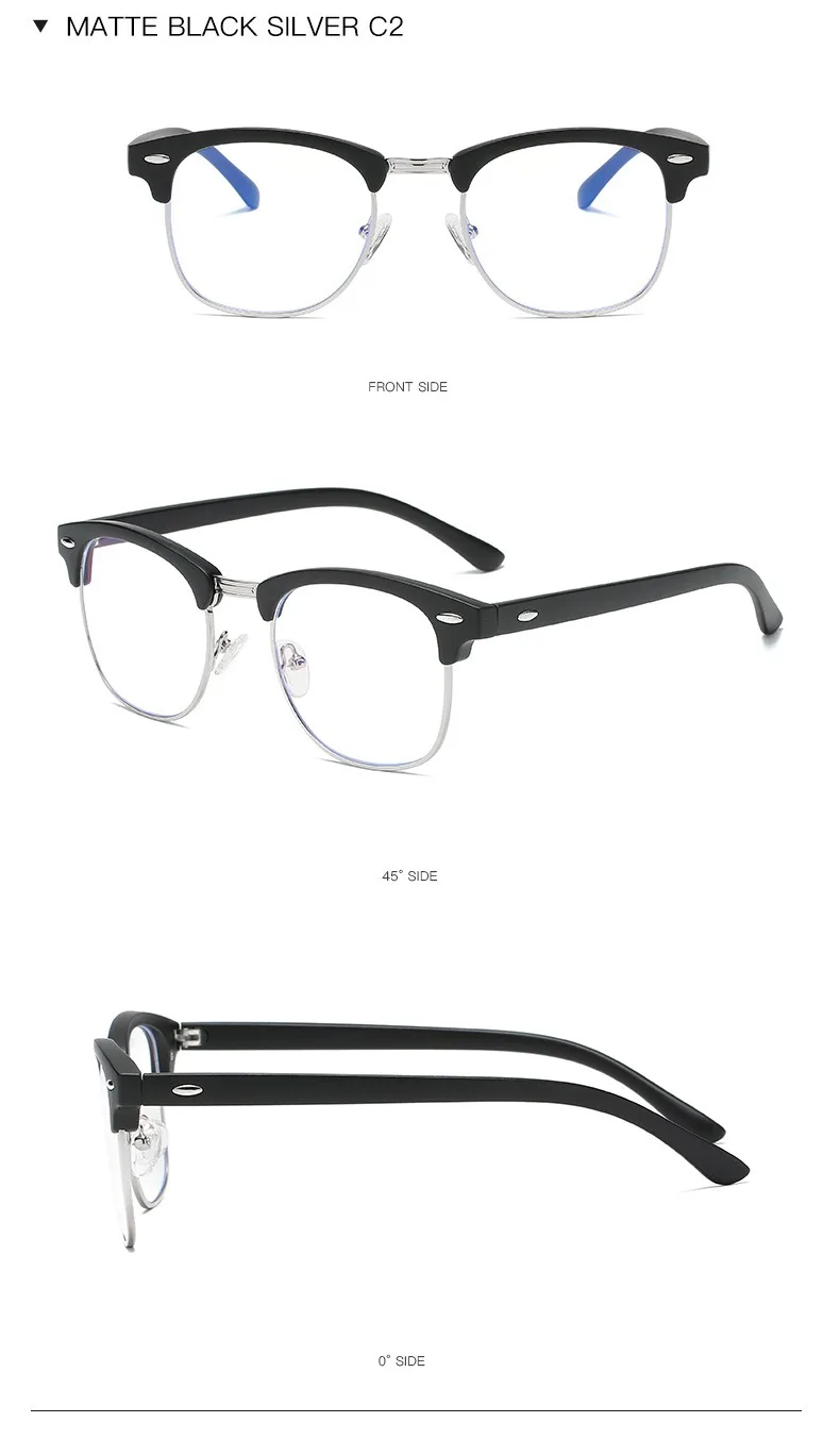 1pcs Men Retro Anti Blue Light Computer Glasses Reading And Gaming Glasses