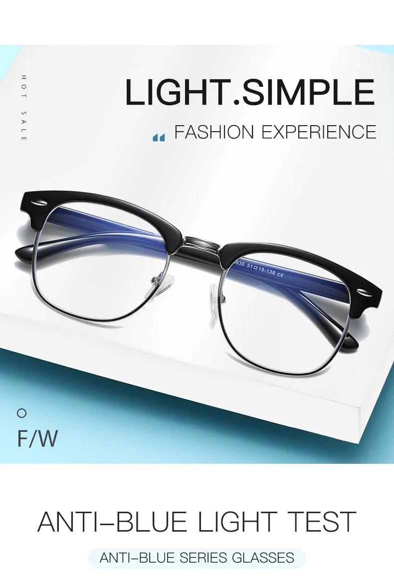 1pcs Men Retro Anti Blue Light Computer Glasses Reading And Gaming Glasses
