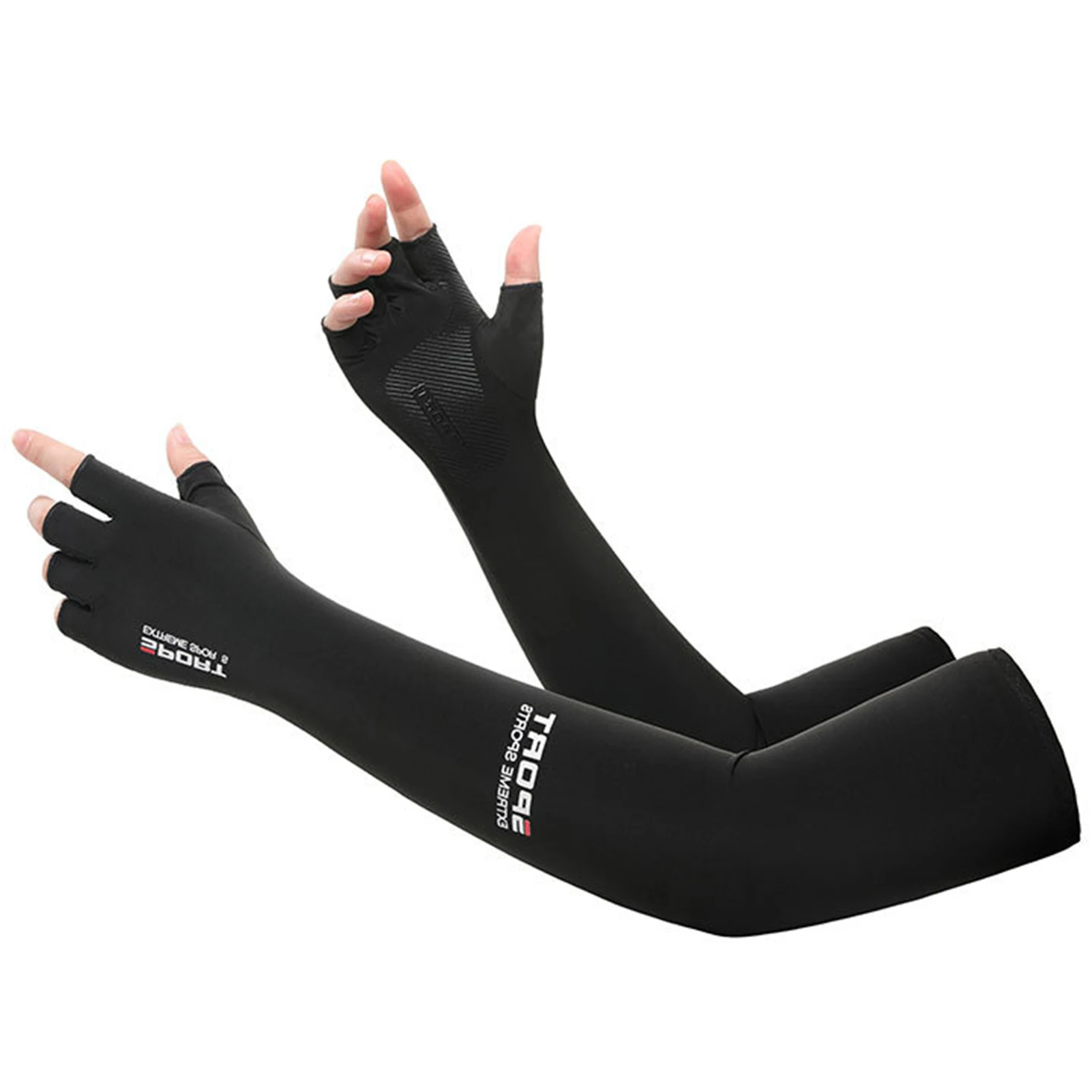 Summer Anti-UV Cooling Ice Silk Arm Sleeves Breathable Stretchy Cover UV Protection Sun Sleeves for Cycling Running Sports