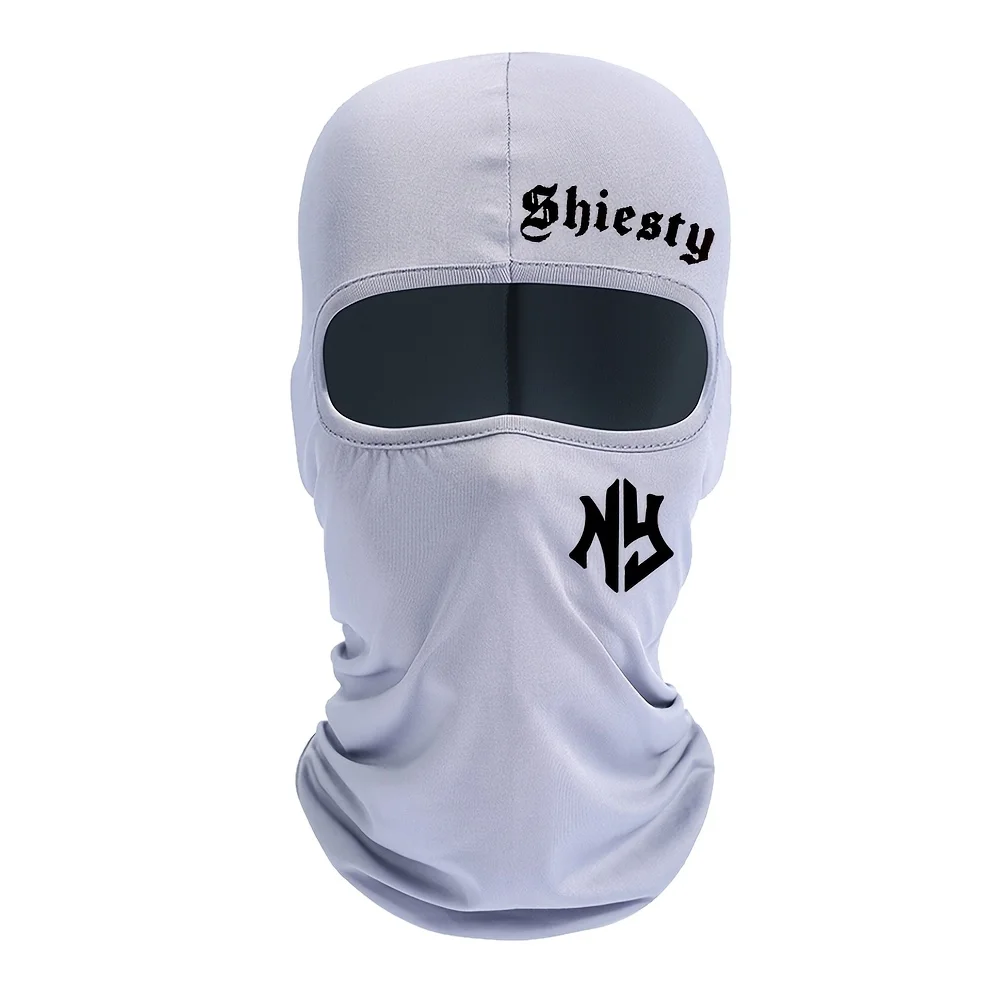 Letter printed men's and women's outdoor cycling face masks, Balaclava hats, windproof and sun protection sun hats