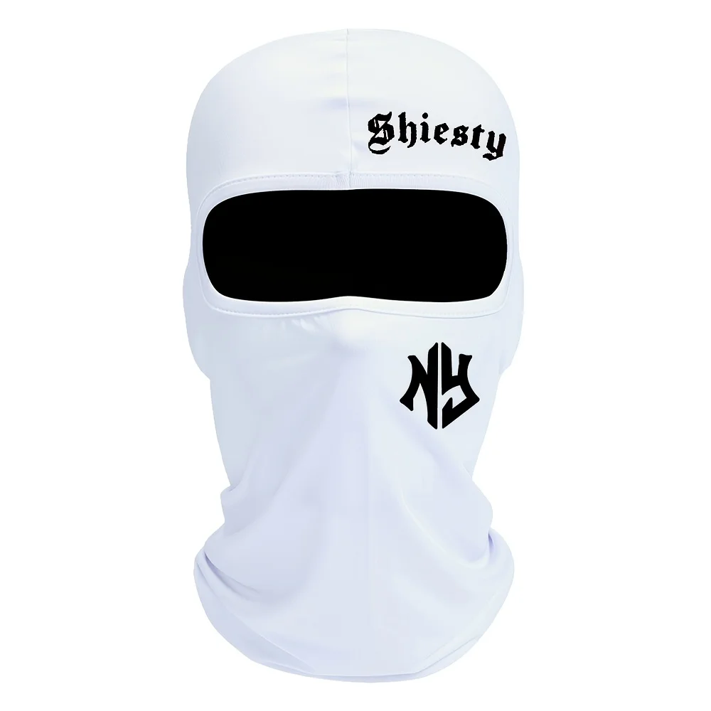 Letter printed men's and women's outdoor cycling face masks, Balaclava hats, windproof and sun protection sun hats