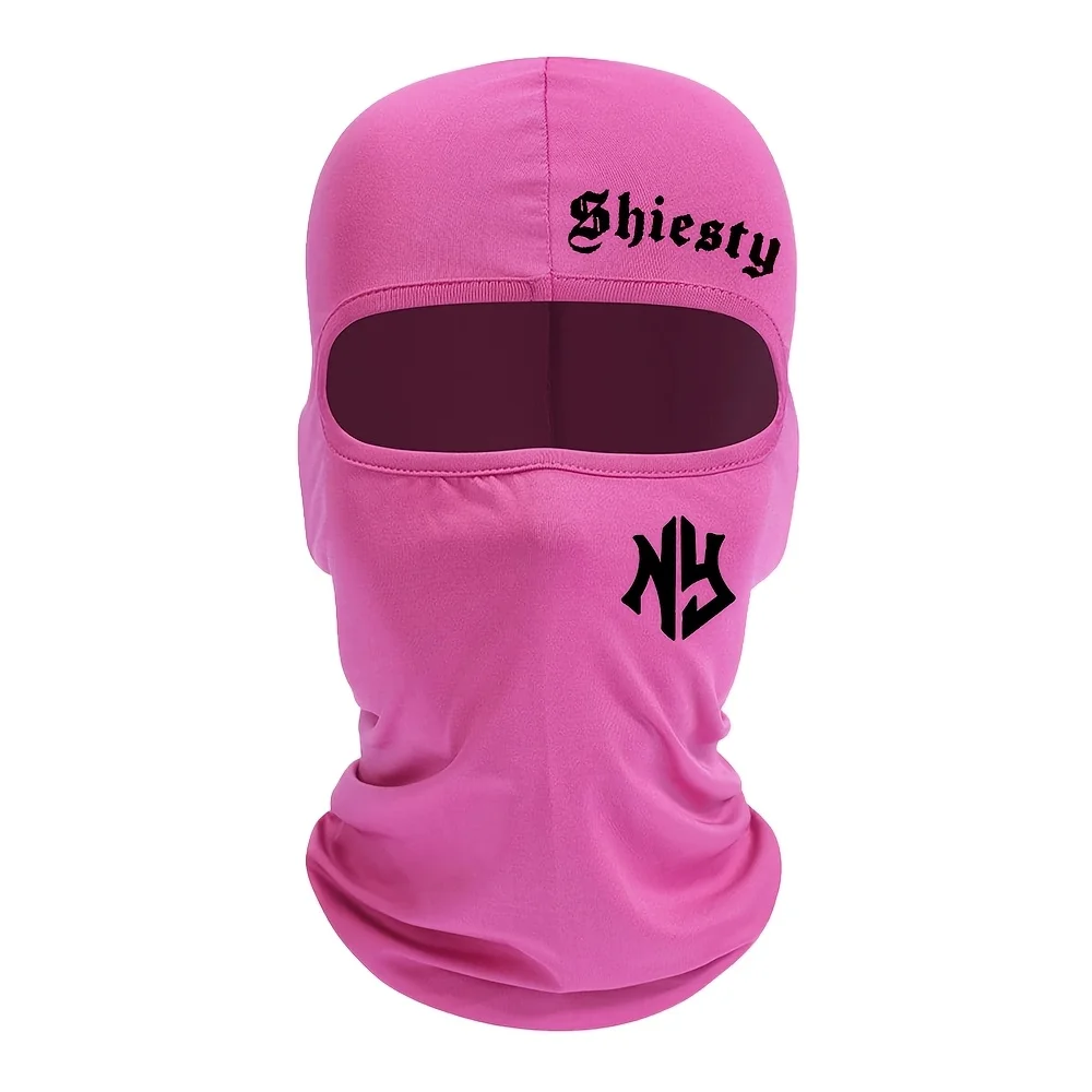 Letter printed men's and women's outdoor cycling face masks, Balaclava hats, windproof and sun protection sun hats