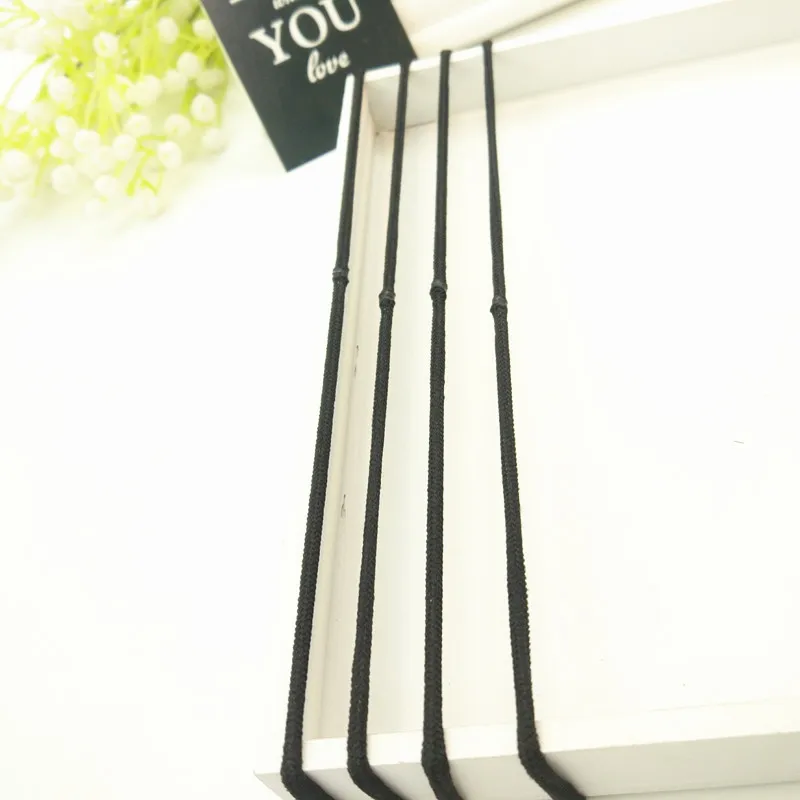 10/50pcs 4mm Mix Color Black No Damage Elastics Hair Ties Bands Leagues Pony Tails Holders for Men Women Girls and Boys Bulk