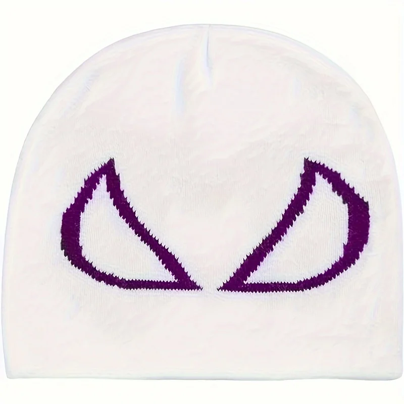 Spider Pattern Anime Cartoon Skeleton Beanie Stretch Knit Hat Warm Women Men Skull Cap