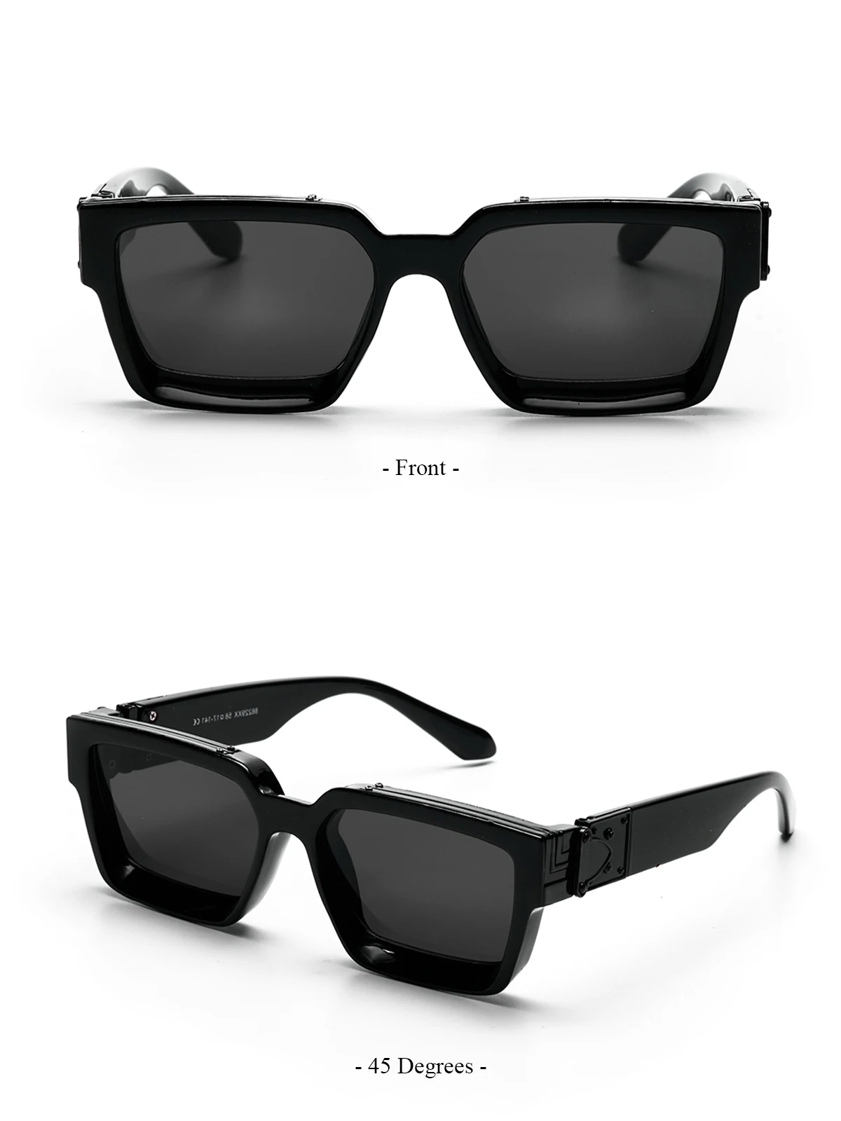 Ruiao Retro Black Millionaire Shades Luxury Sunglasses 2026 For Men Designer Famous Brand Square Sun Glasses Man Women Sunglass