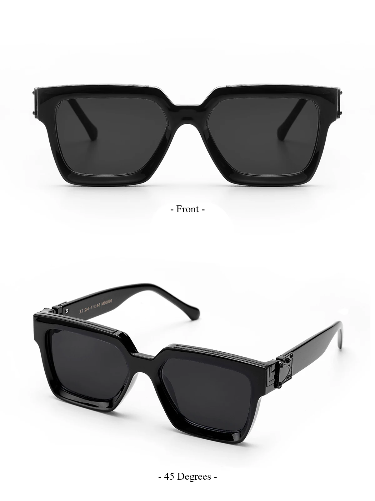Ruiao Retro Black Millionaire Shades Luxury Sunglasses 2026 For Men Designer Famous Brand Square Sun Glasses Man Women Sunglass