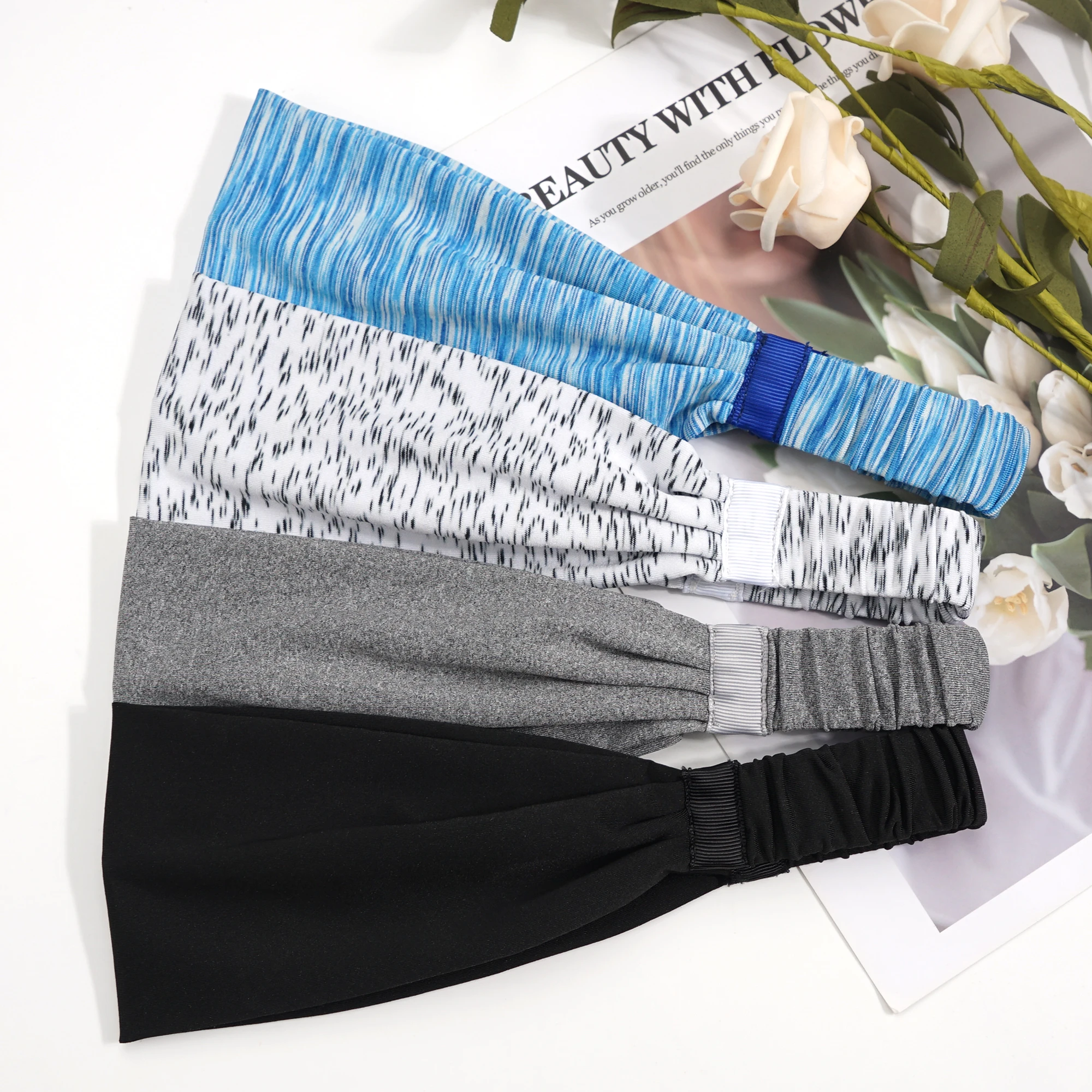 1/3PCS Sports Headbands For Men Woman Gym Yoga Sweat Hair Bands Soft Elastic Hairbands Stretch Outdoor Sport Sweatbands