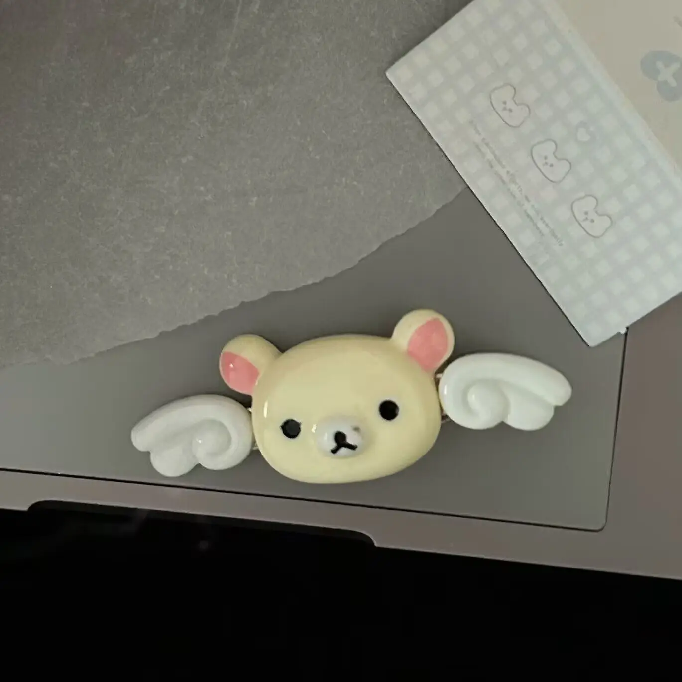 Kawaii Rilakkuma Bangs Side Clip Cartoon Cute Wave Point BB Hair Clip Lazy Bear Angel Winged Versatile Hairpin Birthday Gifts