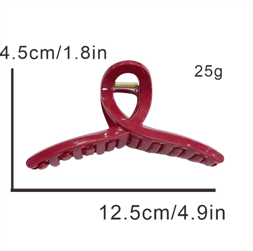 13cm Large Cross Safe Soft Silicone Hair Claw Clips Women's High Elastic Shark Grip Deformable Anti Collision Hair Accessories K
