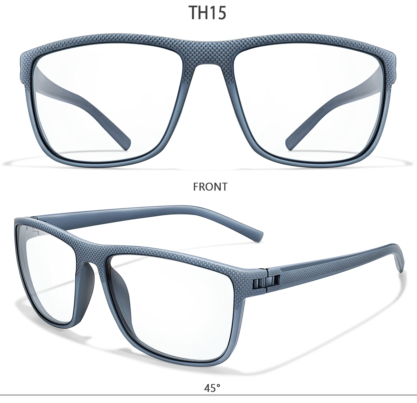 Classic Photochromic Reading Glasses for Unisex Square Frame for Presbyopia Anti Blue Light Blocking Eyewear for Far Sight