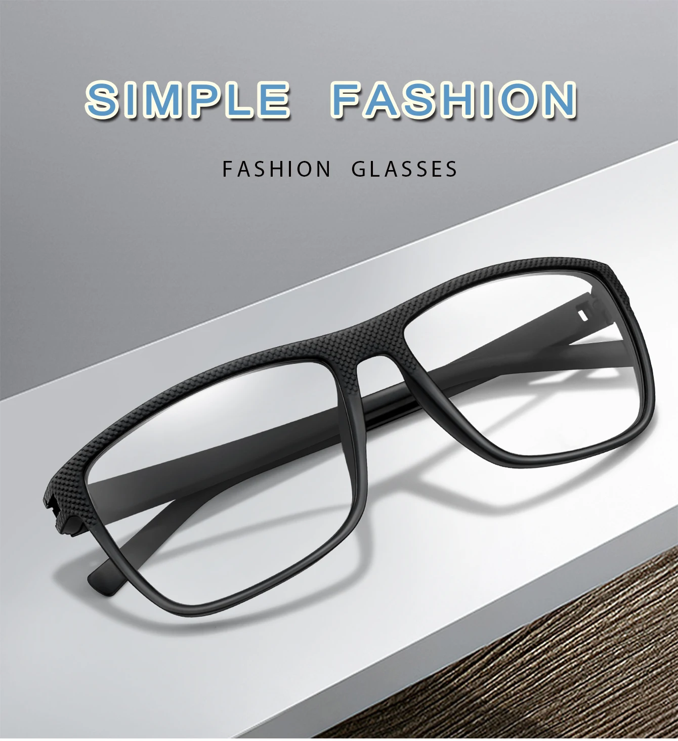 Classic Photochromic Reading Glasses for Unisex Square Frame for Presbyopia Anti Blue Light Blocking Eyewear for Far Sight