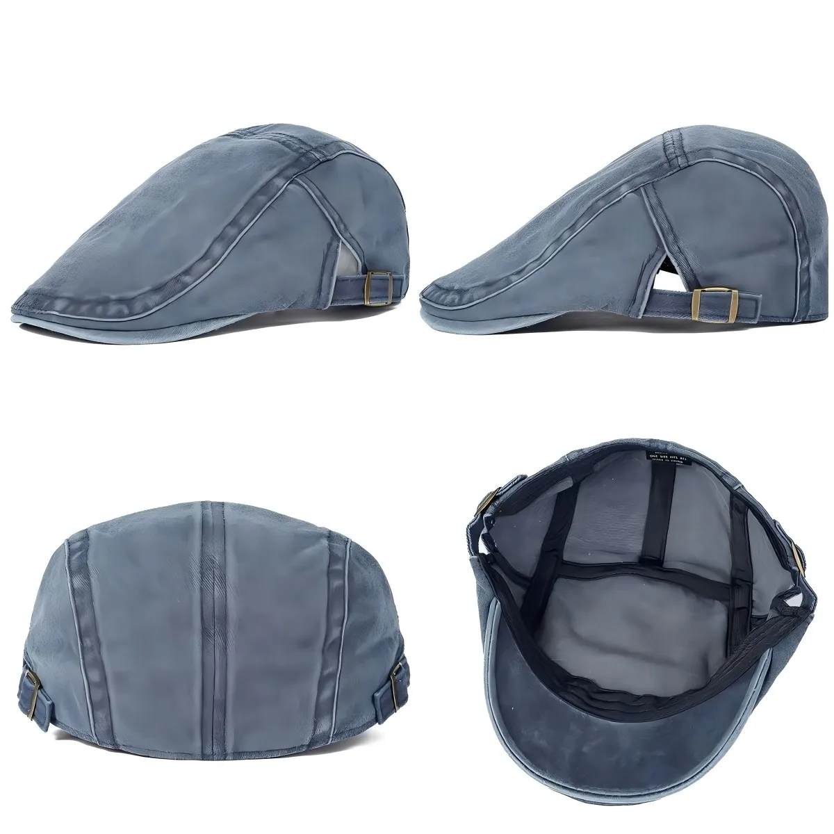 Spring Summer Watered Denim American Casual Retro Beret  Washed Old Street Forward Hat British Painter Newsboy Cap Visor