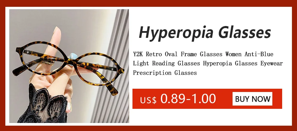 Y2K Retro Oval Frame Glasses Women Female Sweet Cool Eyewear Trend Reading Computer Anti Blue Light Eyeglasses
