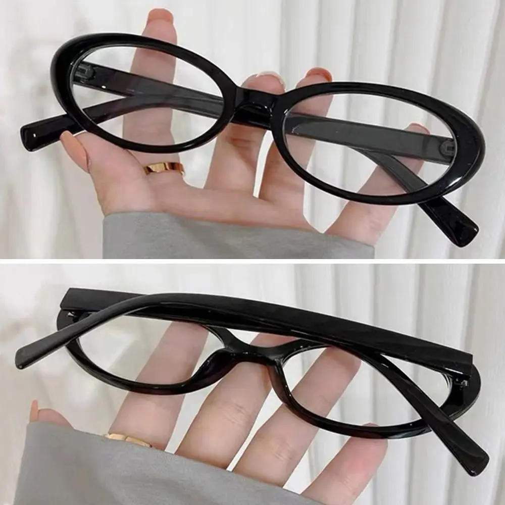 Y2K Retro Oval Frame Glasses Women Female Sweet Cool Eyewear Trend Reading Computer Anti Blue Light Eyeglasses
