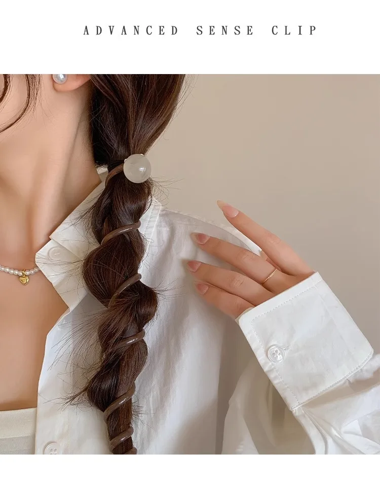 Vintage Ball Heart Straight Elastic Headband For Women Girls Ponytial Holder Hair Tie Scrunchie Hairband Hair Accessories