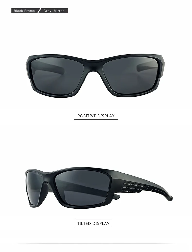 New Black Frame Glasses Sports Sunglasses Polarized Men and Women Brand Designers Driving Fishing Sun Glasses UV400