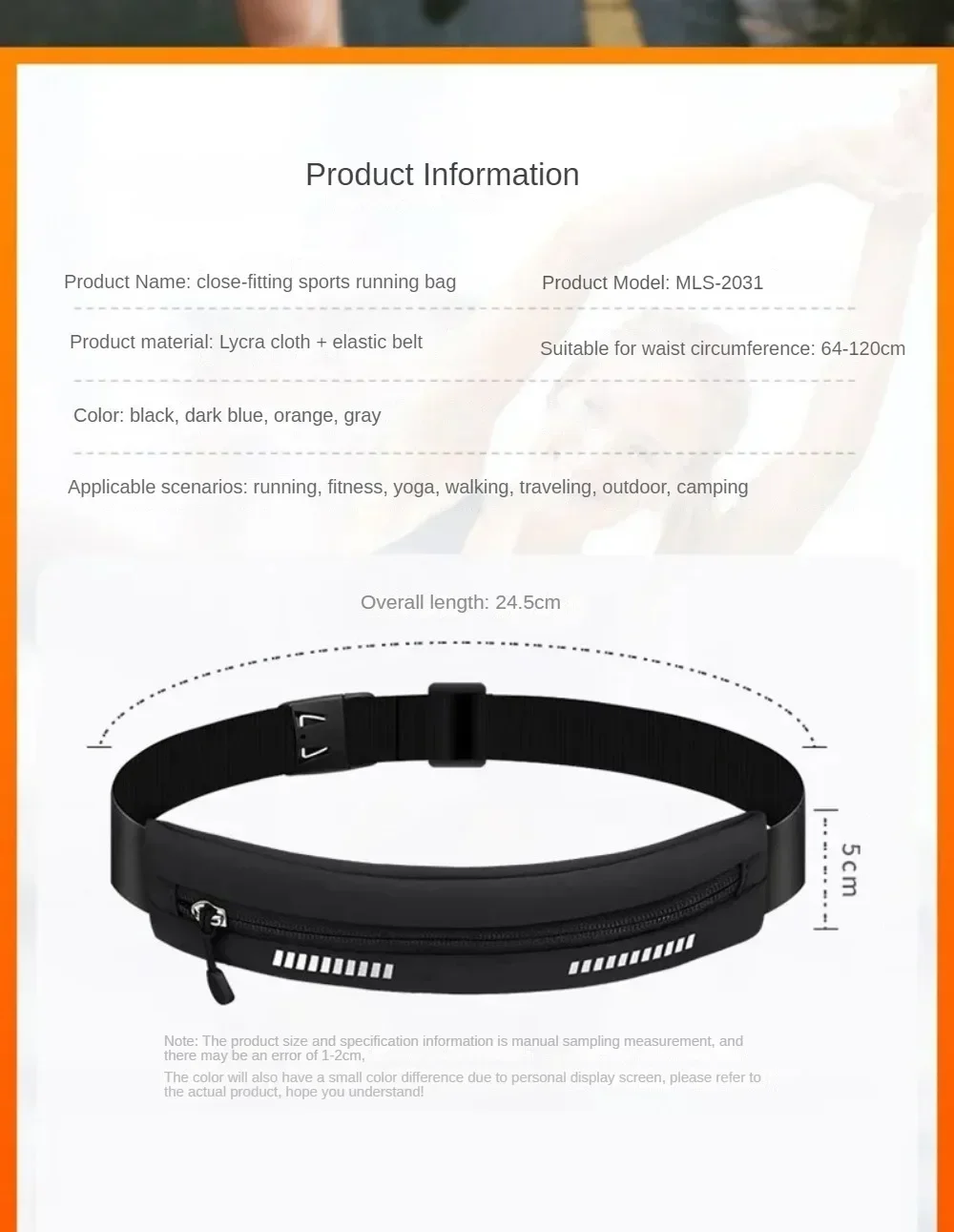 New Running Belt Bags Women Sports Fitness Waterproof For Money Phone Holder Jogging Training Key Belt