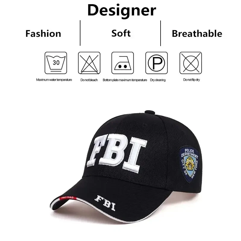 Kanye FBI Fashion Letters Baseball Caps for Men's Women Female Male Sport Visors Snapback Caps Sun Hat Male Gorras