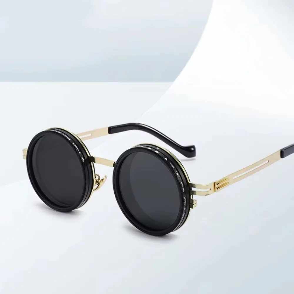New ND2-400 Adjustable Dimming Glasses 9 Level UV400 Fishing Sunglasses With Glasse Case ND Filter Sun Glasses Driving