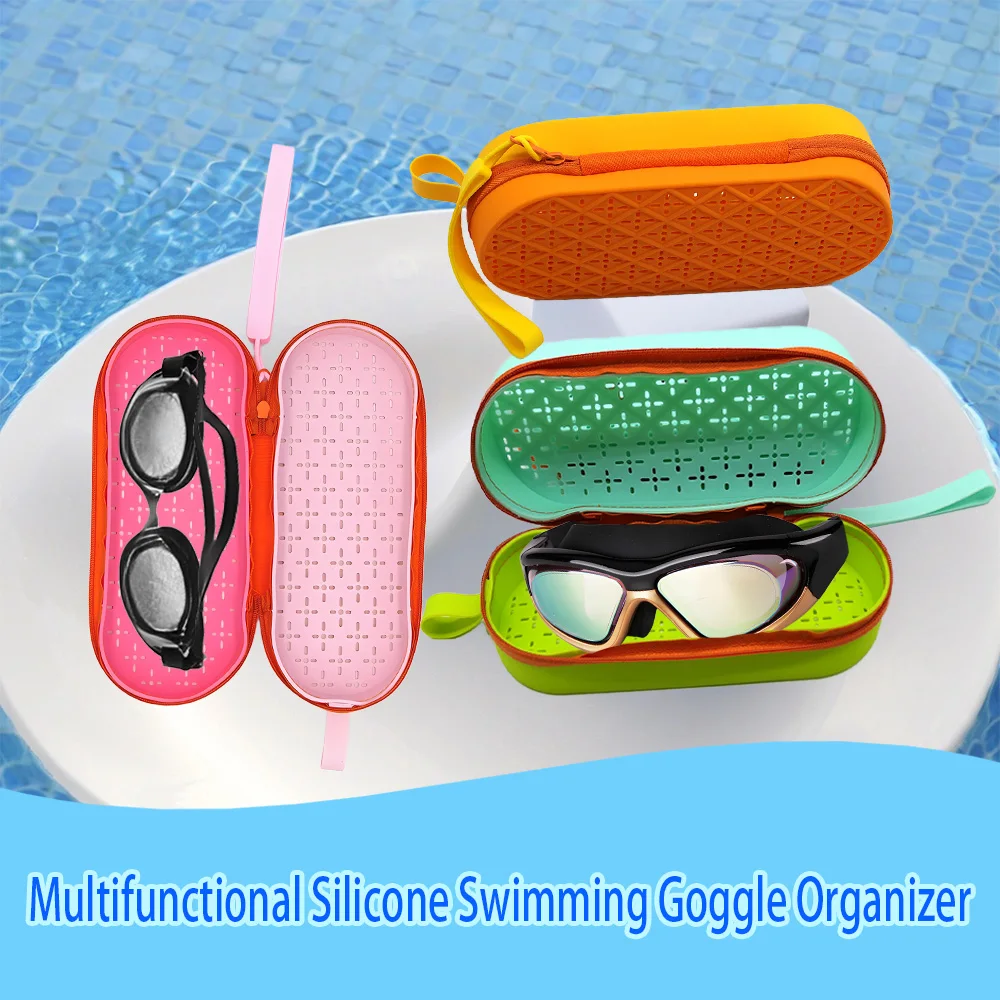 2026 New Silicone Swimming Glasses Organizer Protector Soft Glasses Case Swimming Gear Glasses Protector Student Products