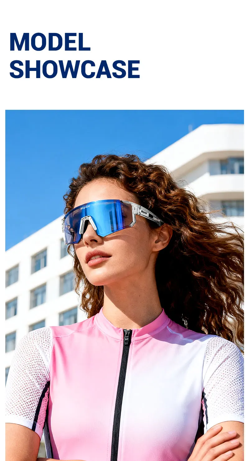 SCVCN Fashion Cycling Glasses Bike Baseball Sunglasses for Men UV400 Sports MTB Outdoor Goggles Bicycle Women Sunglasses Riding