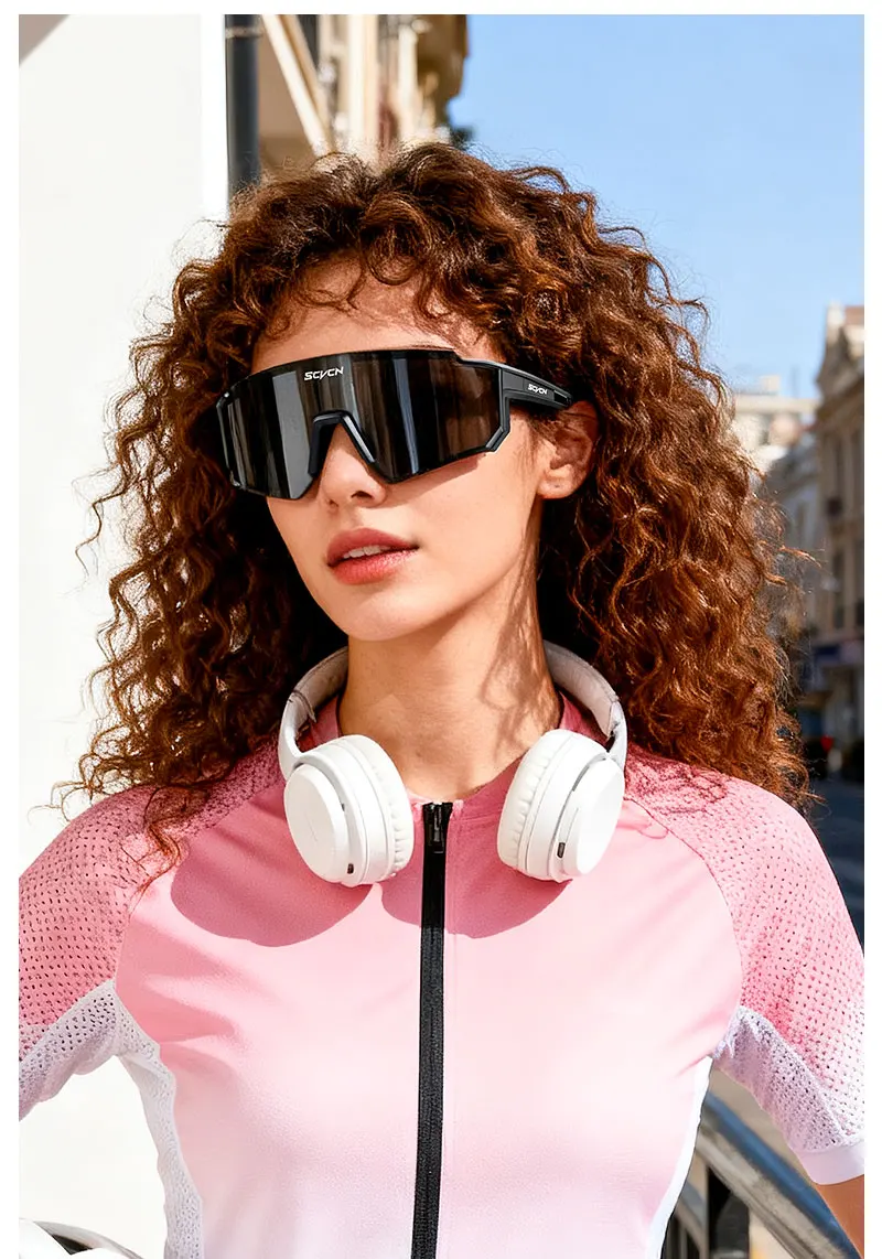 SCVCN Fashion Cycling Glasses Bike Baseball Sunglasses for Men UV400 Sports MTB Outdoor Goggles Bicycle Women Sunglasses Riding