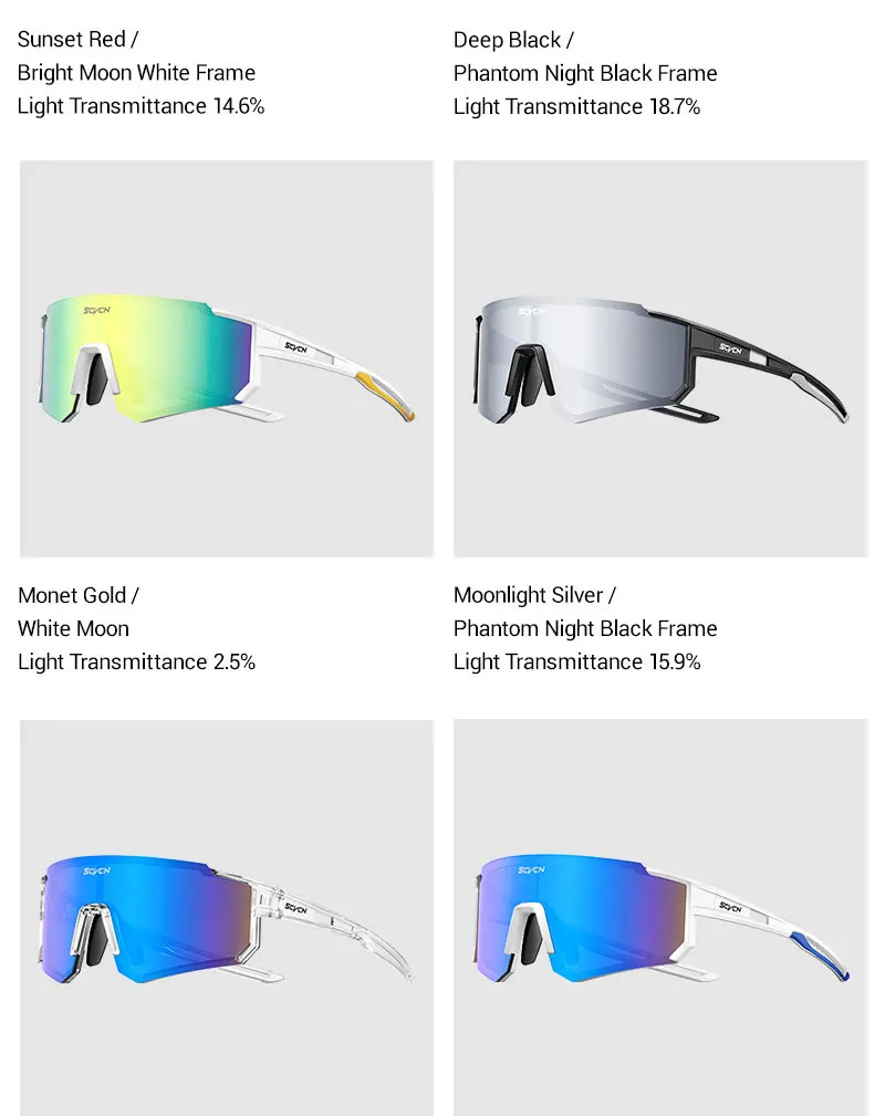 SCVCN Fashion Cycling Glasses Bike Baseball Sunglasses for Men UV400 Sports MTB Outdoor Goggles Bicycle Women Sunglasses Riding