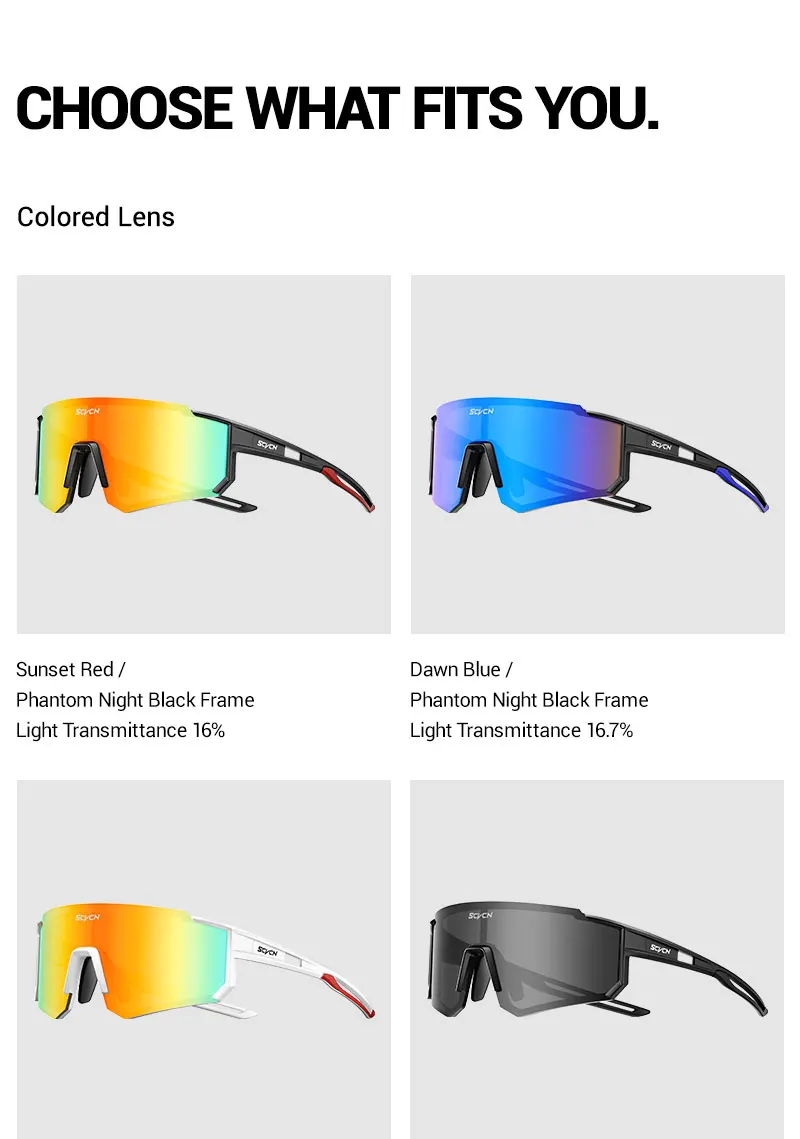 SCVCN Fashion Cycling Glasses Bike Baseball Sunglasses for Men UV400 Sports MTB Outdoor Goggles Bicycle Women Sunglasses Riding
