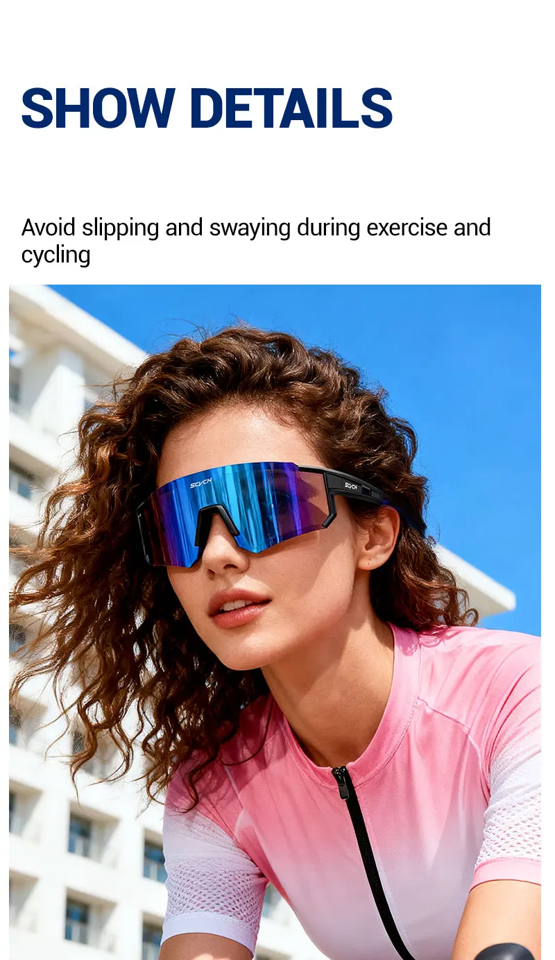 SCVCN Fashion Cycling Glasses Bike Baseball Sunglasses for Men UV400 Sports MTB Outdoor Goggles Bicycle Women Sunglasses Riding