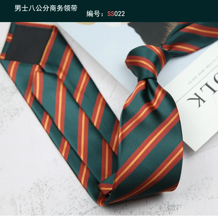 Tie Gravatas Fashion Wholesale Woven 8 cm Striped Necktie Wedding Accessories Blue Man Dot Fit Group Party Office Neck Ties