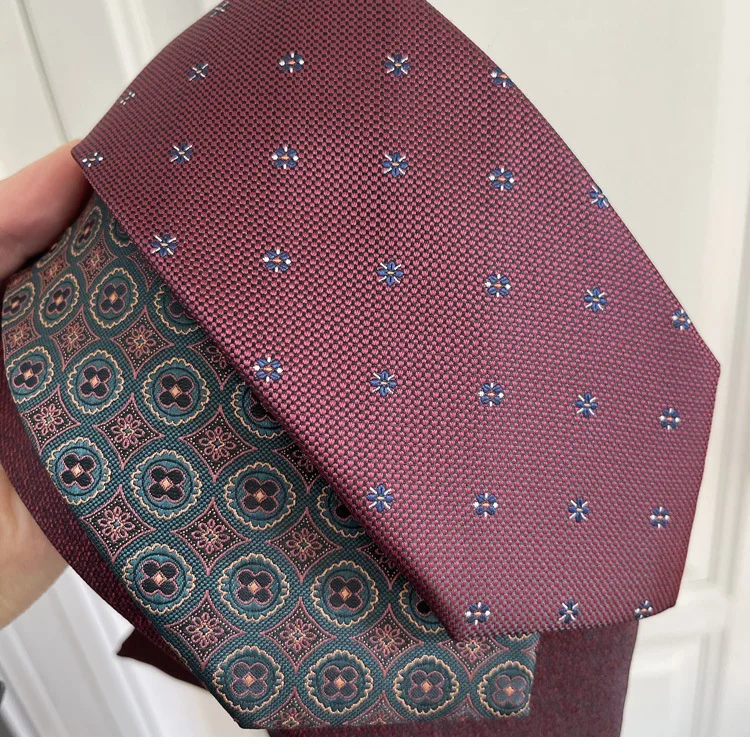 Tie Gravatas Fashion Wholesale Woven 8 cm Striped Necktie Wedding Accessories Blue Man Dot Fit Group Party Office Neck Ties