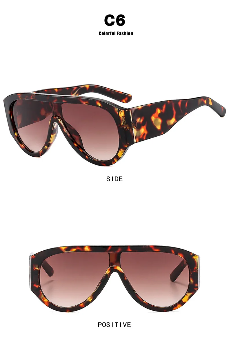 Y2K Oversized Shield Mask Sunglasses Women Futuristic Visor One-Piece Steampunk Big Frame Goggles Punk Shades Windproof Eyewear