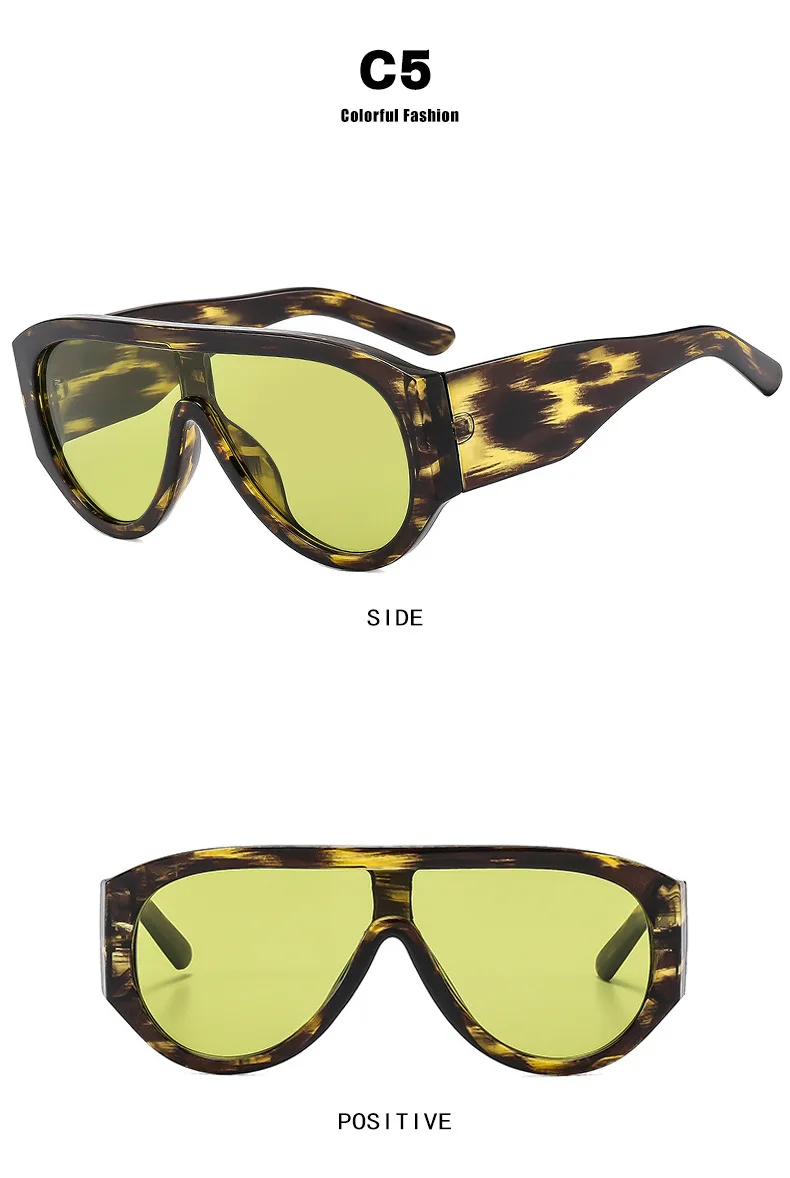 Y2K Oversized Shield Mask Sunglasses Women Futuristic Visor One-Piece Steampunk Big Frame Goggles Punk Shades Windproof Eyewear
